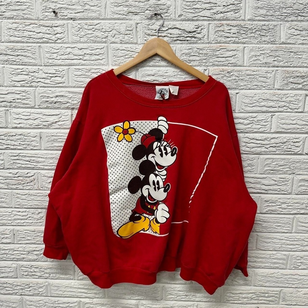 Vintage 90s Rate Mickey and Co‎ Mickey and Minnie Sweatshirt 3XL XXXL